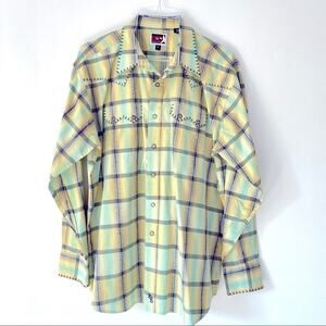 B&D Panhandle Slim Snap Button Western Shirt XL